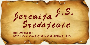 Jeremija Sredojević vizit kartica
